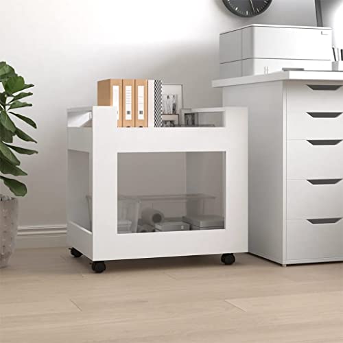 EMYRLXQW Trolleys-Schreibtischwagen weiß 60x45x60cm Holzwerkstoff EMYRLXQW Trolleys-Schreibtischwagen weiß 60x45x60cm Holzwerkstoff von EMYRLXQW