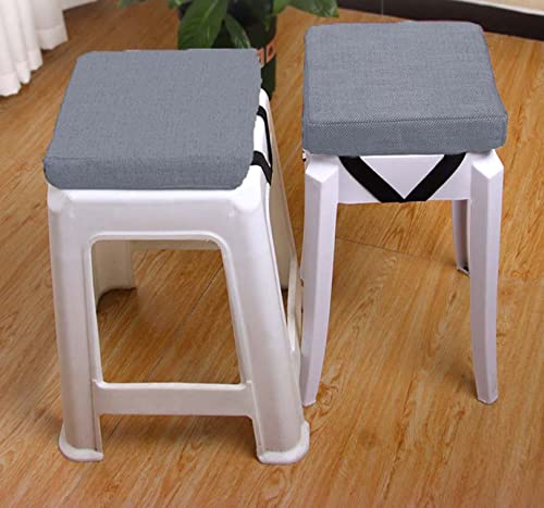 EN AyuL 2 Stück Stuhl-Sitzkissen, verdickt, 5/8 cm, quadratisch, rutschfeste Sitzpolster für Zuhause, Küche, Stuhl, Hocker, Pad (35 x 35 x 5 cm, Blau B) von EN AyuL