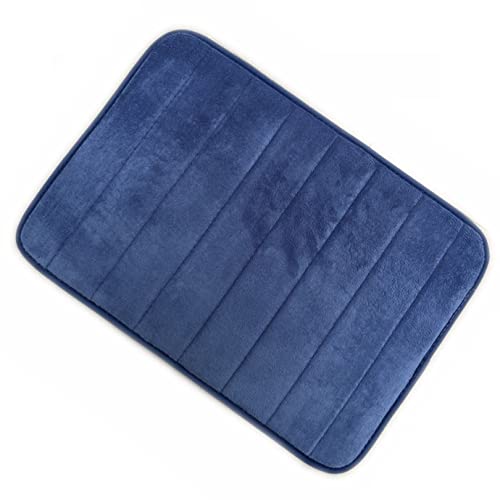 EN AyuL Badematte aus Memory-Schaumstoff, extra weicher Teppich, rutschfeste Badezimmermatte, saugfähige Badteppiche, große Badematten für Badezimmer, Küche (50 x 80 cm, Marineblau) von EN AyuL