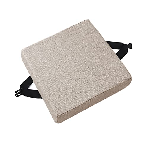 EN AyuL Hocker-Stuhlkissen, Sitzkissen-Matte, rutschfeste Schnalle, quadratischer Stuhlhocker, Kissen für Garten, Büro, Schule, Terrasse, Bistro (30 x 30 x 5 cm, Beige) von EN AyuL