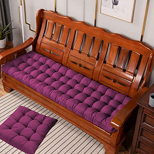 EN AyuL Kissen für Gartenbank, 2- und 3-Sitzer, rechteckig, 100 / 110 cm, Baumwolle, für Chaiseleschaukel, Sofa, drinnen und draußen, 100 x 40 cm, Violett von EN AyuL