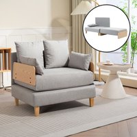 [en.casa] - 1-Sitzer-Schlafsofa Seinlus 81x88x68 cm Hellgrau von [EN.CASA]