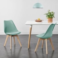 [en.casa] - 2er-Set Esszimmerstuhl Fläten Mint von [EN.CASA]