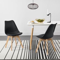 [en.casa] - 2er-Set Esszimmerstuhl Fläten Schwarz von [EN.CASA]