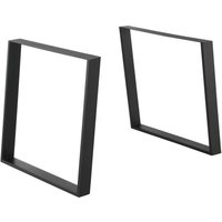 [en.casa] - 2er-Set Tischgestell 75x72 cm Stahl Schwarz Matt en.casa von [EN.CASA]