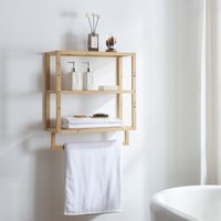 [en.casa] - Badregal Östra mit Handtuchhalter Bambus von [EN.CASA]