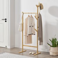 [en.casa] - Bambus Garderobenständer Nordreisa 65x40x170cm von [EN.CASA]
