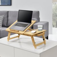 [en.casa] - Bambus Laptoptisch Trysil 55x35x28cm Bambus von [EN.CASA]