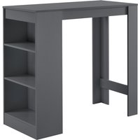 [en.casa] - Bartisch Kouvola mit 3 Fächern 110x50x103 cm Dunkelgrau von [EN.CASA]