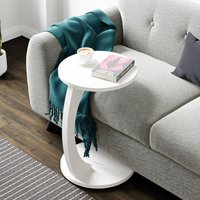 [en.casa] - Beistelltisch Holeby 56 x ø 38 cm Weiß von [EN.CASA]