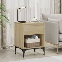 [en.casa] - Beistelltisch Kistiandi 62x46x40 cm Eicheoptik, hell von [EN.CASA]