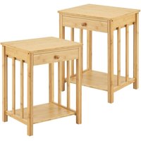 [en.casa] - Beistelltisch Ranua 2er Set Bambus Natur von [EN.CASA]