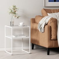 [en.casa] - Beistelltisch Solund 55x40x40 cm Weiß, matt von [EN.CASA]