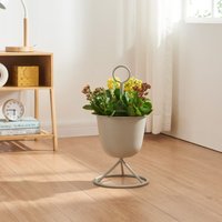 [en.casa] - Blumenständer Alphen 1 Topf 48x23cm Hellgrau von [EN.CASA]