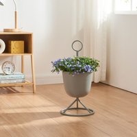 [en.casa] - Blumenständer Alphen 1 Topf 48x23cm Grau von [EN.CASA]