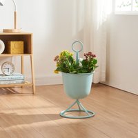 [en.casa] - Blumenständer Alphen 1 Topf 48x23cm Hellblau von [EN.CASA]