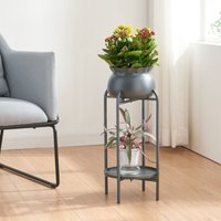 Blumenständer Altena 80,5x40x40 cm Schwarz [en.casa] von [EN.CASA]
