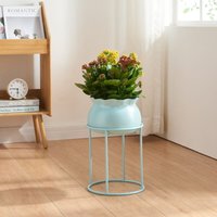 [en.casa] - Blumenständer Assen 38x23,5 cm Hellblau von [EN.CASA]