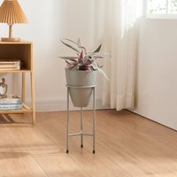 [en.casa] - Blumenständer Asten 40,5x16 cm Grau von [EN.CASA]