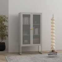 Büroschrank Sund Metall 150x80x40 cm Grau [en.casa] von [EN.CASA]