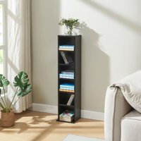 Cd Regal Tynset 90x20x20 cm mit 6 Fächern Schwarz [en.casa] von [EN.CASA]