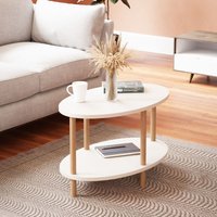 [en.casa] - Couchtisch Højreby 70x44x43 cm Weiß von [EN.CASA]