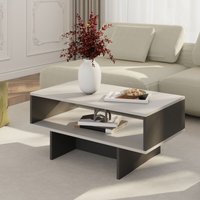 Couchtisch Mjölby 36.4x80x45 cm Weiß / Anthrazit [en.casa] von [EN.CASA]