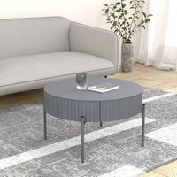 Couchtisch Rill mit Schublade 36xØ60 cm Grau [en.casa] von [EN.CASA]