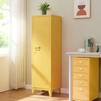 Einzelspind Kurikka 137x38x38 cm Gelb [en.casa] von [EN.CASA]