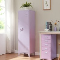 Einzelspind Kurikka 137x38x38 cm Lila [en.casa] von [EN.CASA]