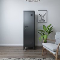 Einzelspind Kurikka 137x38x38 cm Schwarz [en.casa] von [EN.CASA]