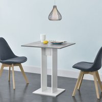Esstisch Lindesnes 65x65x78 cm Weiß/Betonoptik en.casa von [EN.CASA]