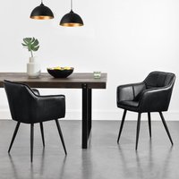 Esszimmerstuhl 2er Set Birmingham Schwarz von [EN.CASA]