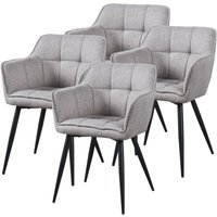 Esszimmerstuhl 4er Set Birmingham Grau [en.casa] von [EN.CASA]