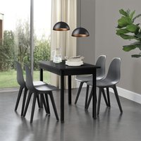[en.casa] - Esszimmerstuhl Brevik 2er Set 83x54x48 cm Grau/Schwarz en.casa von [EN.CASA]
