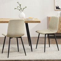 [en.casa] - Esszimmerstuhl Elsern 2er Set Beige von [EN.CASA]