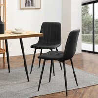 [en.casa] - Esszimmerstuhl Elsern 2er Set Schwarz von [EN.CASA]