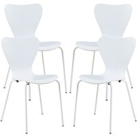 Esszimmerstuhl Essunga 4er Set Weiß [en.casa] von [EN.CASA]