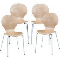 Esszimmerstuhl Etne 4er Set Holzfarben [en.casa] von [EN.CASA]