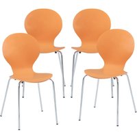 Esszimmerstuhl Etne 4er Set Orange [en.casa] von [EN.CASA]
