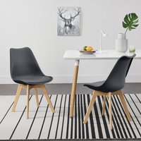 [en.casa] - 2er-Set Esszimmerstuhl Fläten Grau von [EN.CASA]