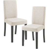 Esszimmerstuhl Hamburg 2er Set Textil Beige [en.casa] von [EN.CASA]