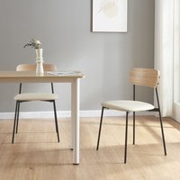 [en.casa] - Esszimmerstuhl Jyväskylä 2er Set 78x45x48 cm Beige von [EN.CASA]