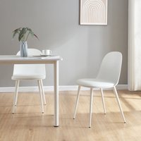 [en.casa] - Esszimmerstuhl Kangasala 2er Set Weiß von [EN.CASA]
