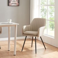 Esszimmerstuhl Kannonkoski im 2er Set Beige von [EN.CASA]