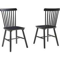 Esszimmerstuhl Karmoy 2er Set Holz Schwarz [en.casa] von [EN.CASA]