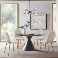 Esszimmerstuhl Köfering 4er Set Beige [en.casa] von [EN.CASA]