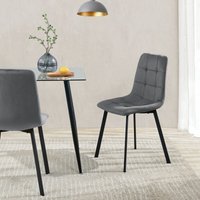 Esszimmerstuhl Lexnitz 2er Set Dunkelgrau [en.casa] von [EN.CASA]