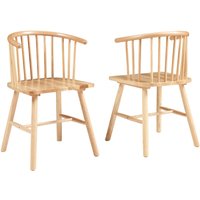 Esszimmerstuhl Stami 2er Set Holz Natur [en.casa] von [EN.CASA]