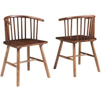 Esszimmerstuhl Stami 2er Set Holz Walnussoptik [en.casa] von [EN.CASA]